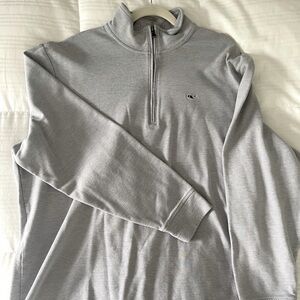 Vineyard Vines Gray Quarter Zip Pullover
